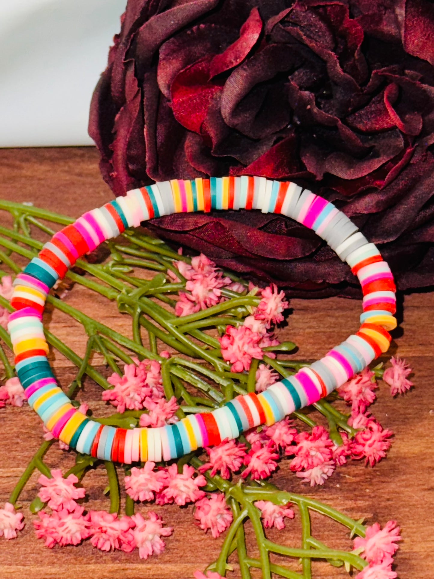 Multi colored clay bead Bracelet