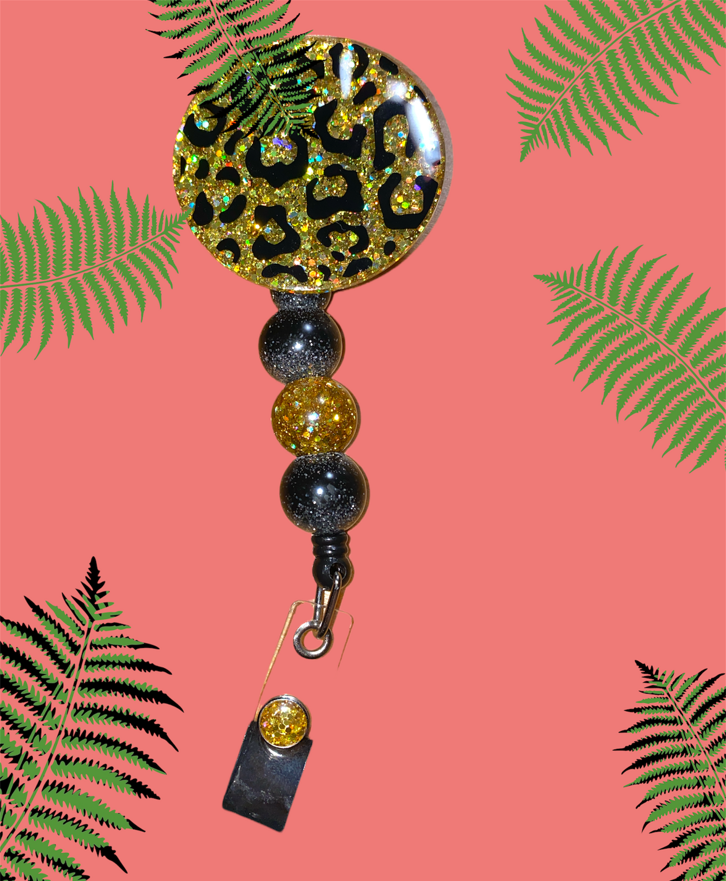 Leopard Print Badge Reel
