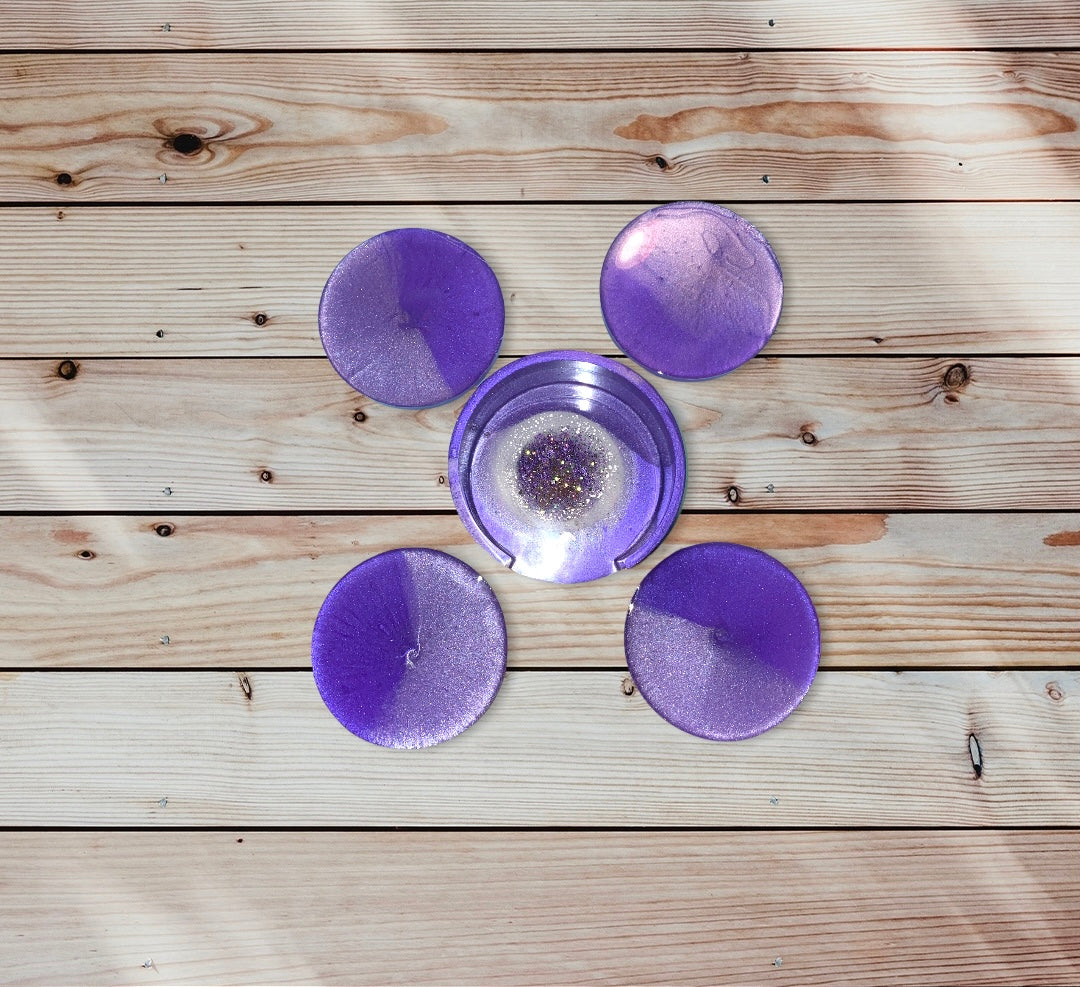Purple Coaster Set