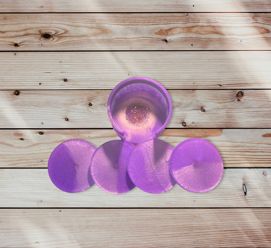 Purple Coaster Set