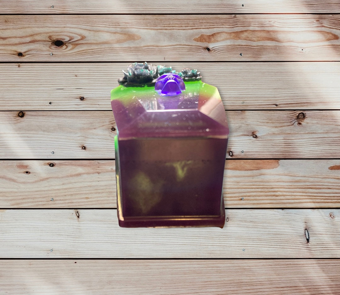 Purple and Green Coffin