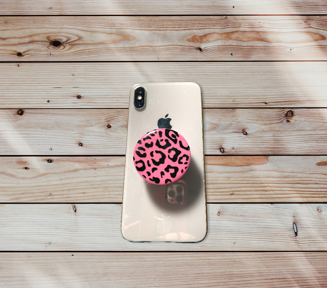 Pink with Black Leopard Phone Prop
