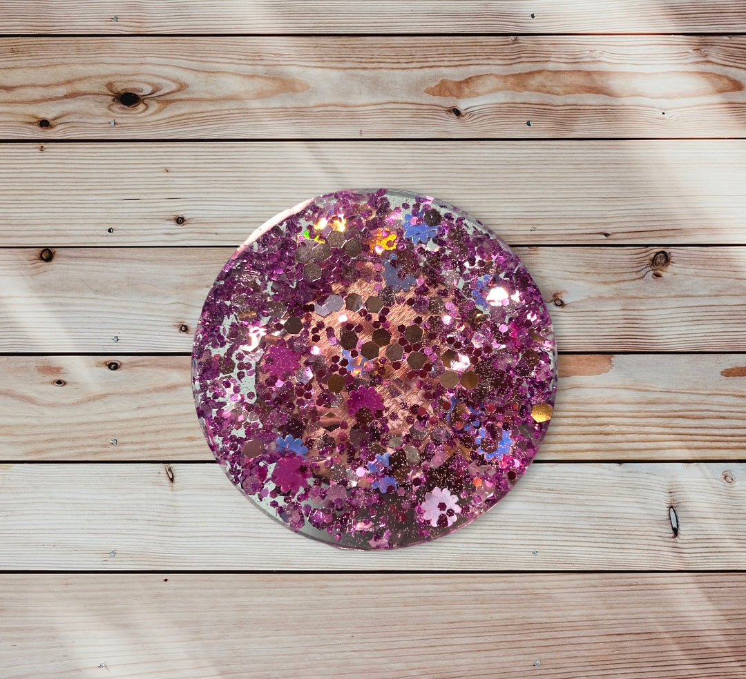 Chunky Purple Glitter Phone Prop