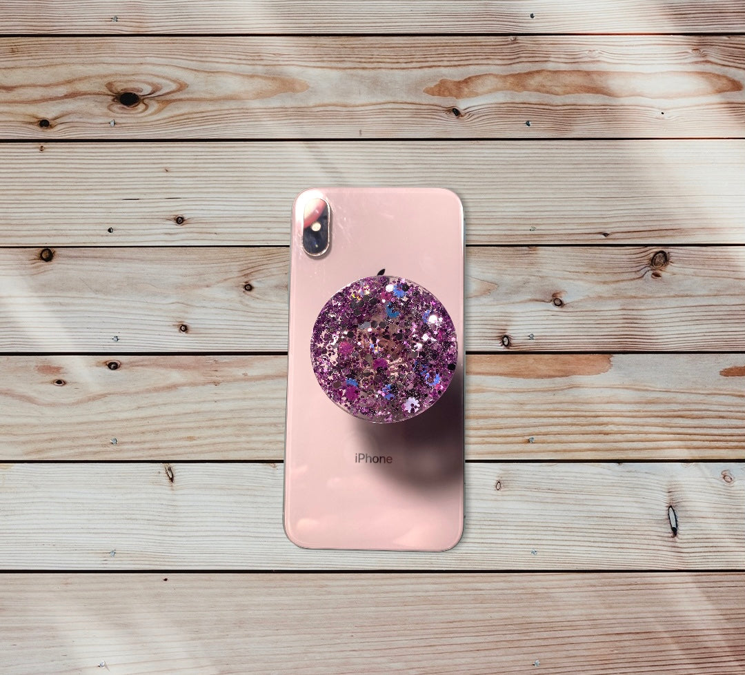 Chunky Purple Glitter Phone Prop