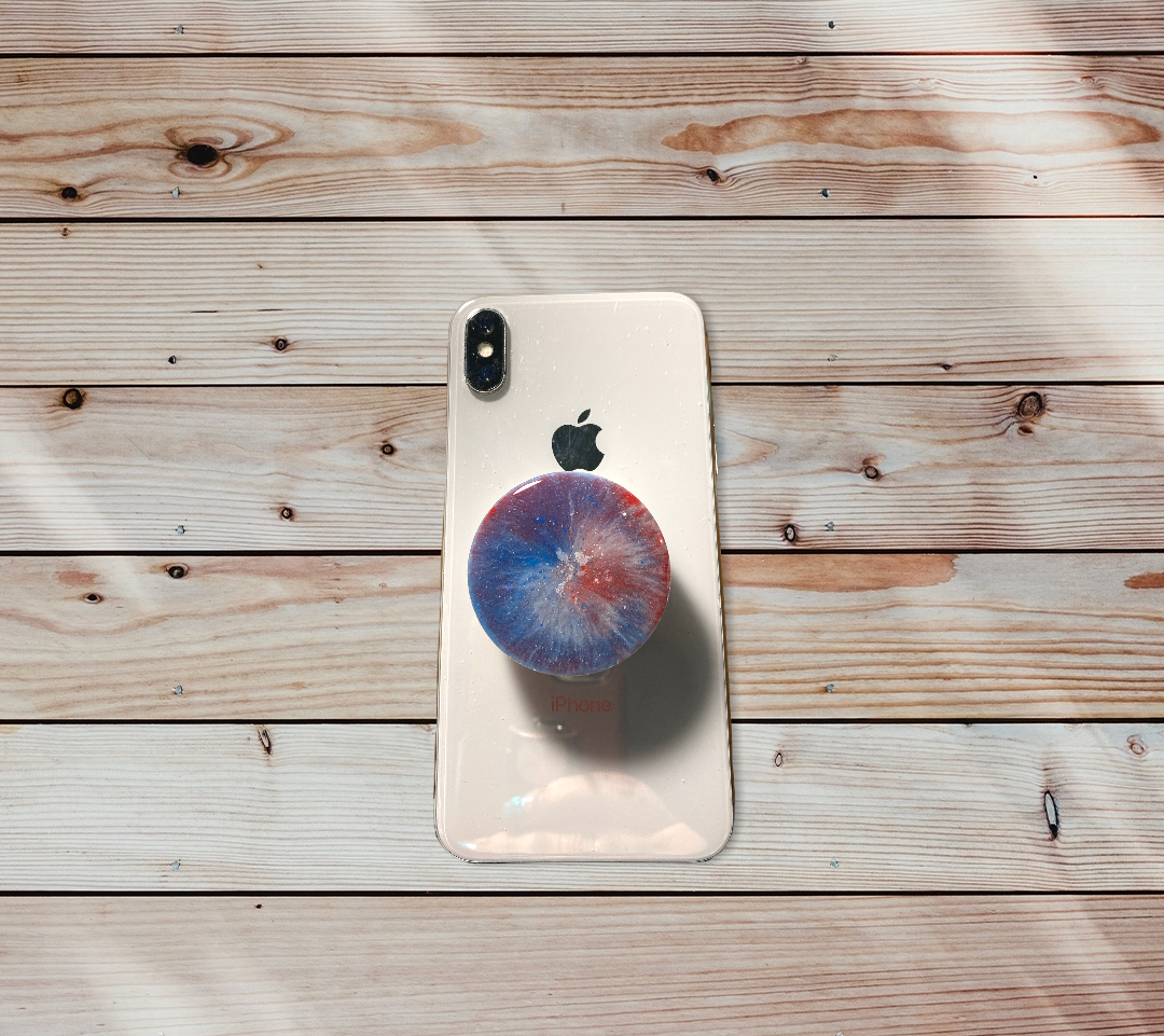 Red, White and Blue Splatter Phone Prop