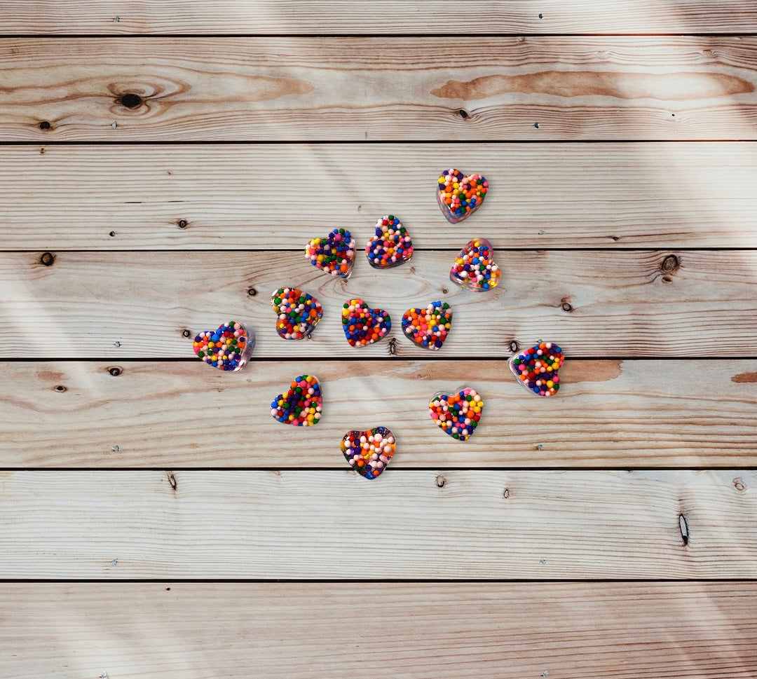 Sprinkle Heart Thumbtacks