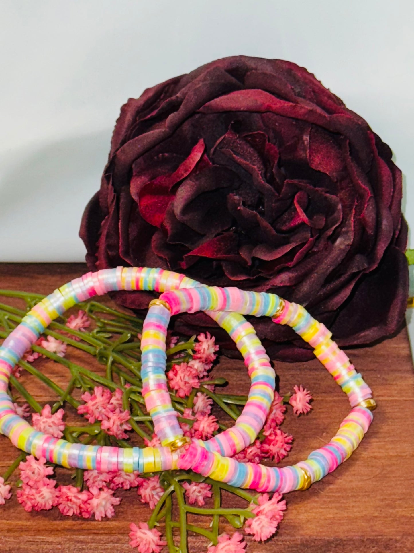 Multi colored clay bead Bracelet
