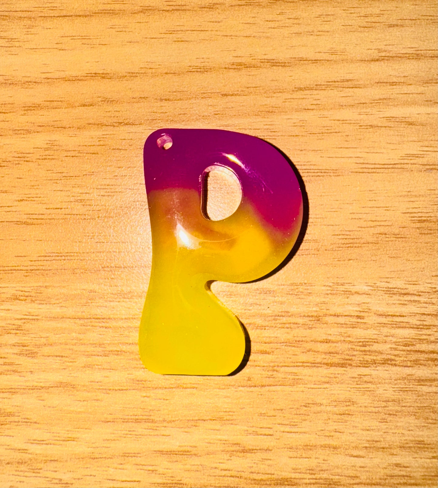 Glow In the Dark Neon Alphabet Keychains