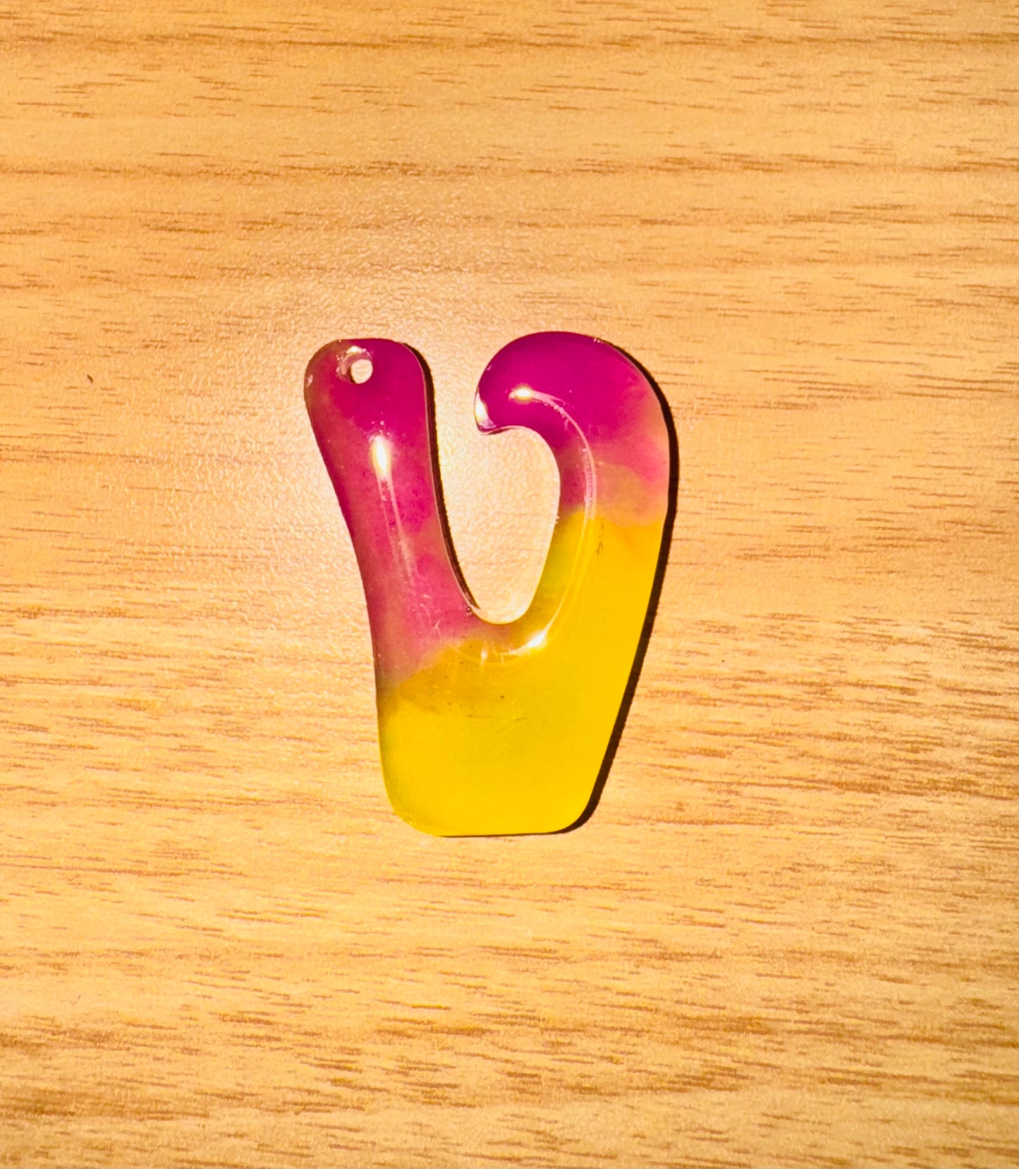 Glow In the Dark Neon Alphabet Keychains