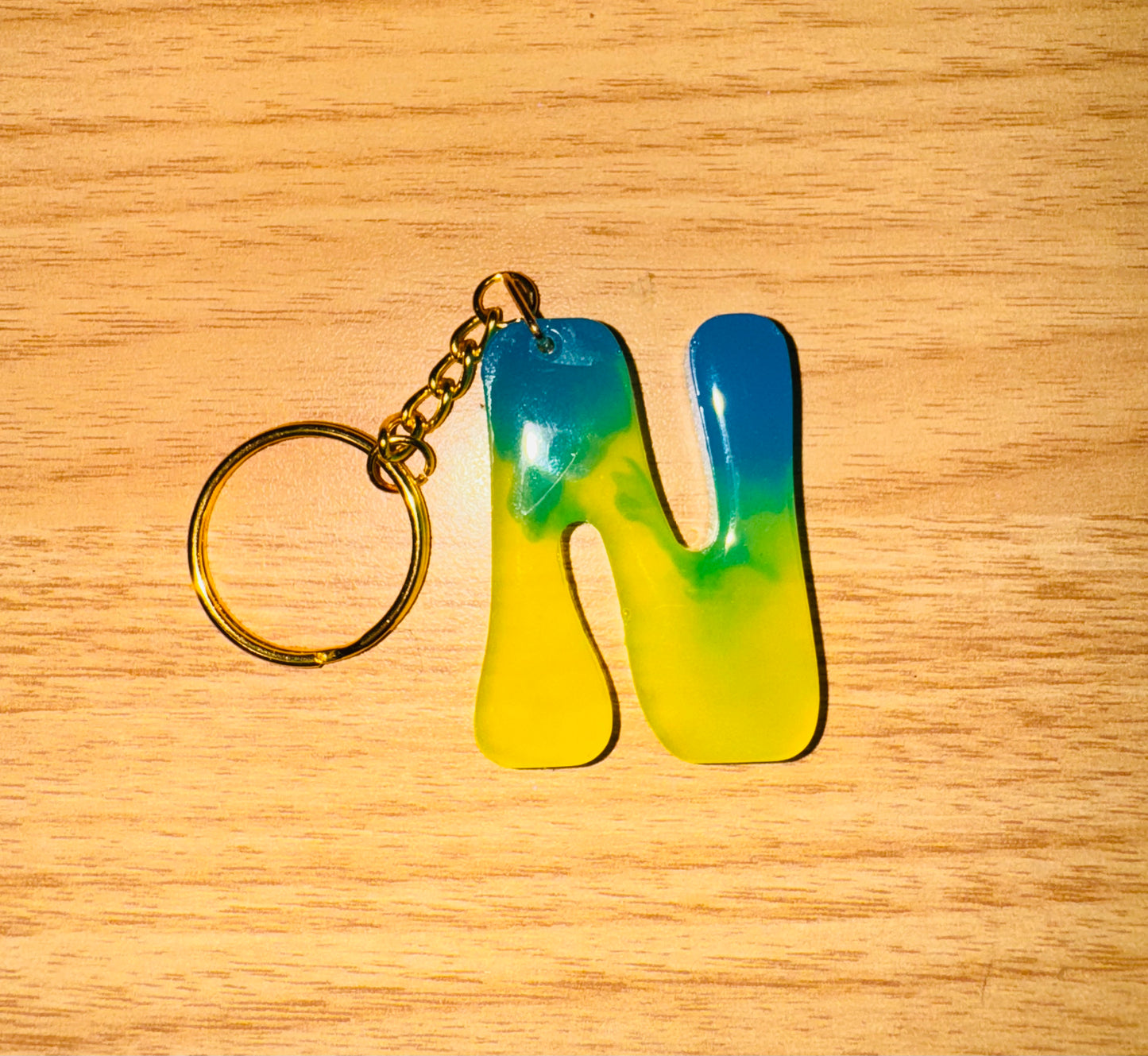 Glow In the Dark Neon Alphabet Keychains