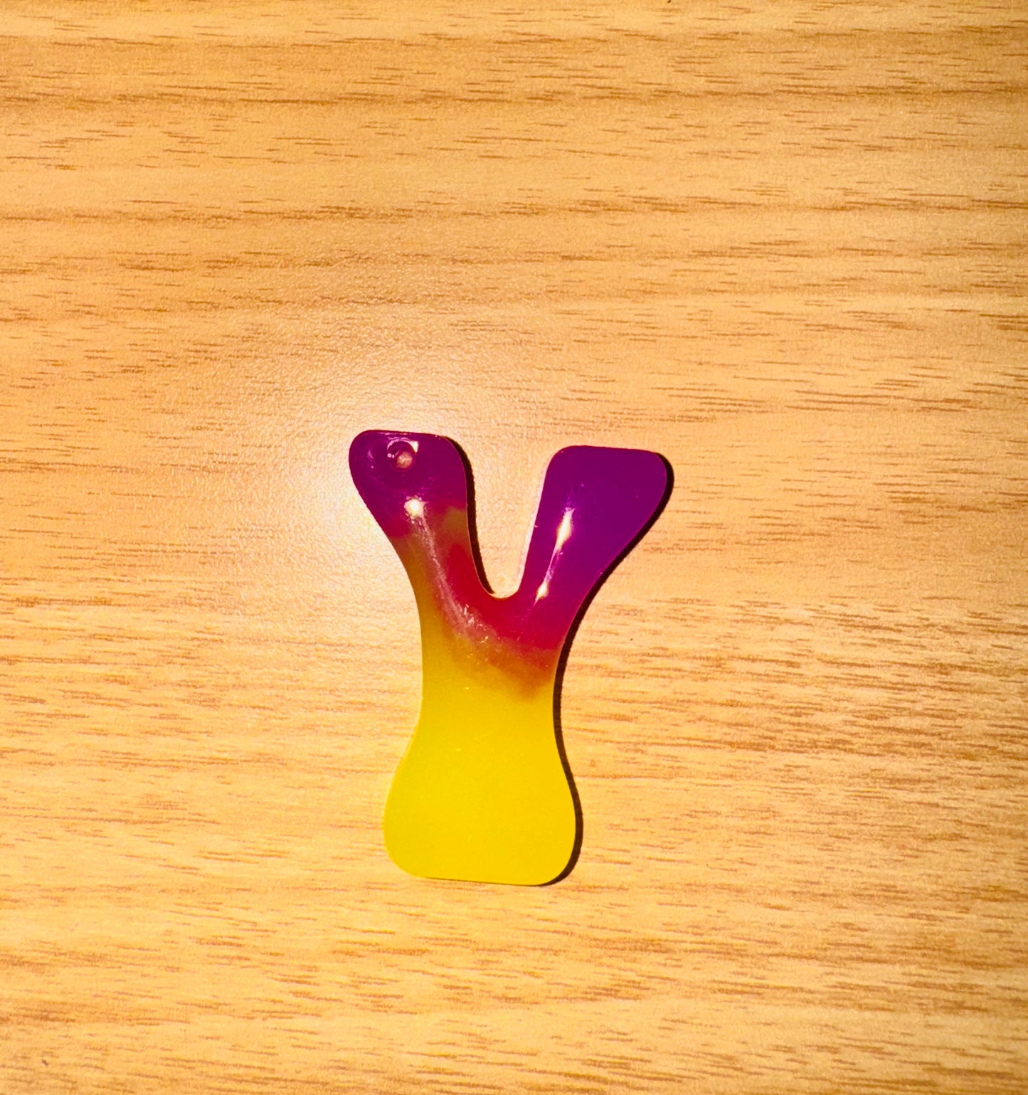 Glow In the Dark Neon Alphabet Keychains