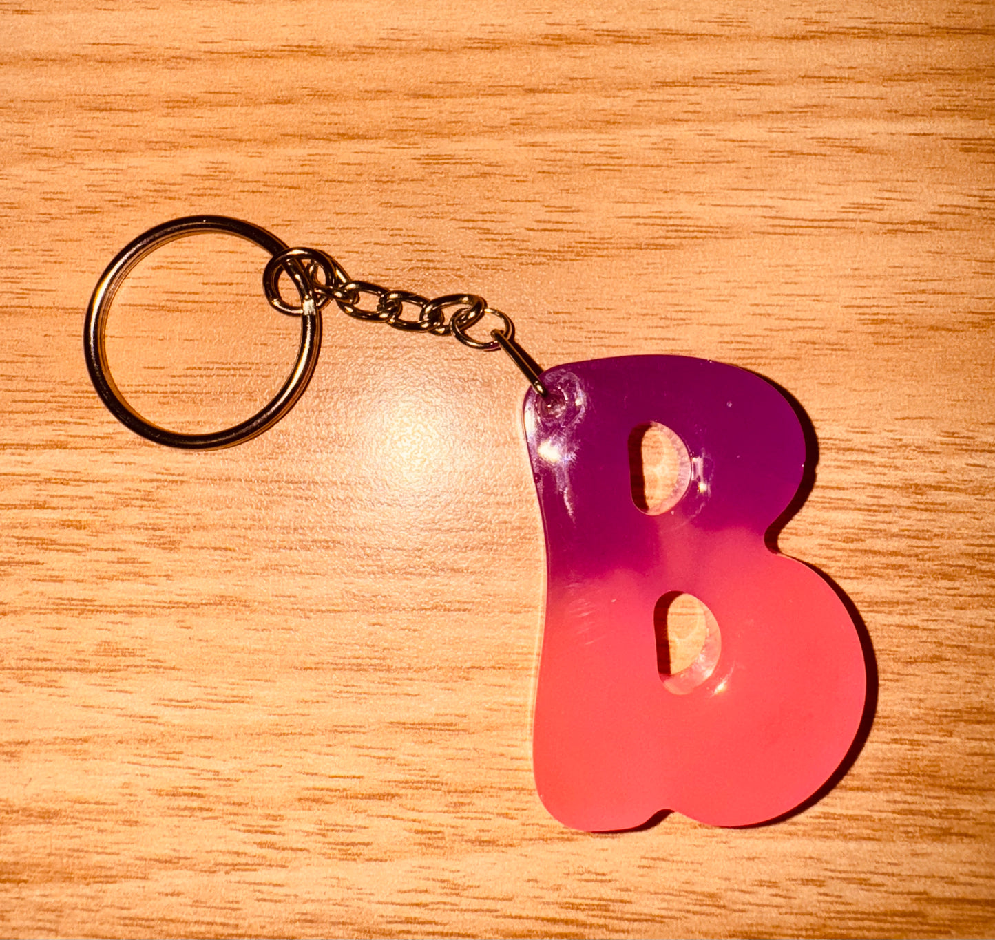 Glow In the Dark Neon Alphabet Keychains