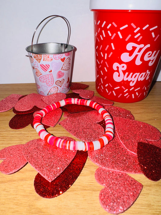 Pink white Red Bracelet