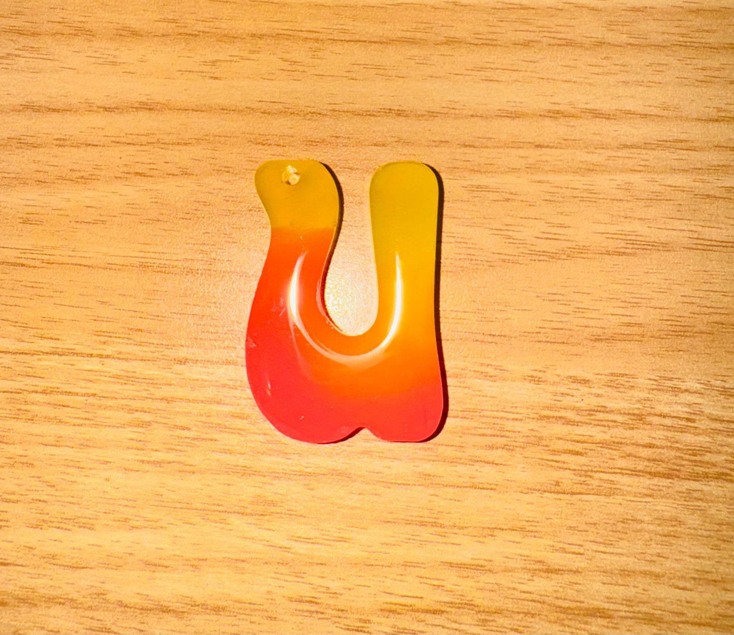 Glow In the Dark Neon Alphabet Keychains