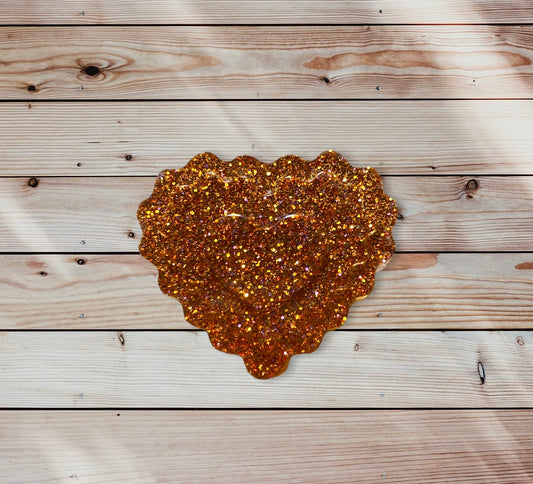 Gold Glitter Heart Magnet