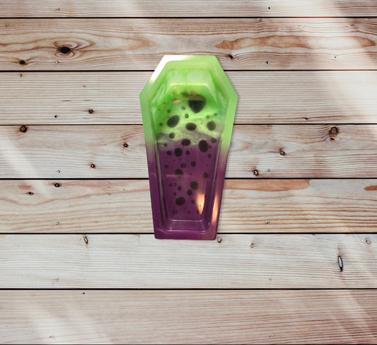 Purple and Green Coffin