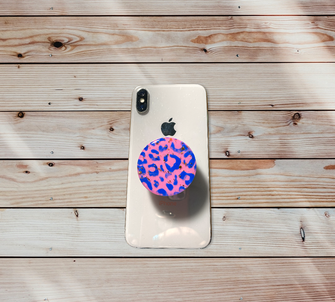Copy of Pink with Blue Leopard Phone Prop